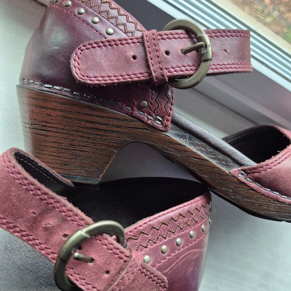 Dansko 39 Brown Mary Jane low Heel Studded Casual Dress Shoes - Picture 2 of 8